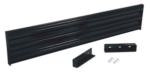 Vestil Steel 3 Ribbed Drop In Style Guard Rail - 77.875 In. Length - Black