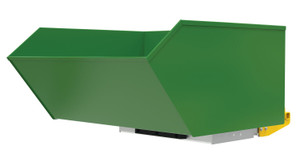 Vestil Steel Heavy Duty Bump and Dump Hopper - 1 Cubic Yard 6,000 lb - Tractor Green