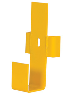 Vestil Steel Center Post Mounting Bracket For Drop In Guard Rail System - Yellow