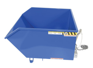 Vestil Steel High Strength Low Profile Hopper - 1 Cubic Yard 6000 lb - Blue