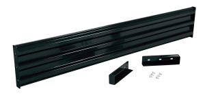 Vestil Steel 3 Ribbed Drop In Style Guard Rail - 101.875 In. Length - Black