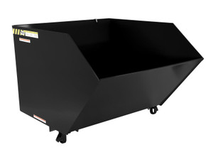 Vestil Steel Light Duty Low Profile Self Dumping Hopper - 1-1/2 Cubic Yard 2000 lb - Semi Gloss Black