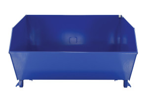 Vestil Steel Light Duty Low Profile Self Dumping Hopper - 1 Cubic Yard 2000 lb - Blue