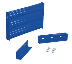 Vestil Steel 3 Ribbed Drop In Style Guard Rail - 24 In. Length - Blue