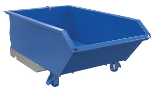 Vestil Steel High Strength Low Profile Hopper - 1/4 Cubic Yard 6000 lb - Blue