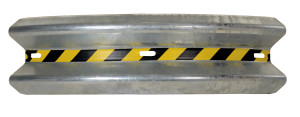 Vestil Galvanized Steel Curved Guard Rail - 48 In. Length - Gray