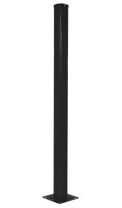 Vestil Steel Rigid Tube Post Drop In - 72 In. For 3 Ribbed Drop In Style Guard Rails - Black