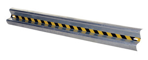 Vestil Galvanized Steel Straight Guard Rail - 96 In. Length - Gray