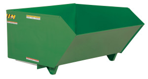 Vestil Steel Light Duty Low Profile Self Dumping Hopper - 1-1/2 Cubic Yard 2000 lb - Green