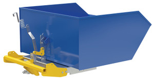 Vestil Steel Light Duty Bump and Dump Hopper - 1 Cubic Yard 2,000 lb - Blue