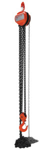 Vestil Steel Manual Chain Hoist - 20 Ft. Lift 10,000 lb - Orange