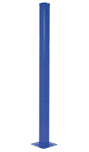 Vestil Steel Rigid Tube Post Drop In - 72 In. For 3 Ribbed Drop In Style Guard Rails - Blue