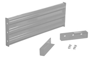 Vestil Steel 3 Ribbed Drop In Style Guard Rail - 29.875 In Length - Silver