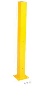 Vestil Steel Tubular Mounting Posts with Drop In Style Bracket - 10 In. x 10 In. x 60 In. - Yellow