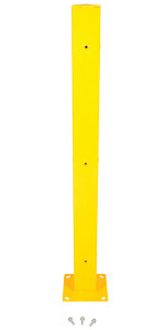 Vestil Steel Tubular Mounting Posts with Drop In Style Bracket - 10 In. x 10 In. x 60 In. - Yellow