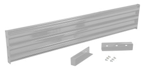 Vestil Steel 3 Ribbed Drop In Style Guard Rail - 77.875 In. Length - Silver