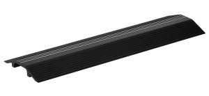 Vestil Aluminum Extruded Hose and Cable Crossover - 24 In. Length - Black