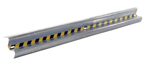 Vestil Galvanized Steel Straight Guard Rail - 120 In. Length - Gray