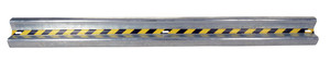 Vestil Galvanized Steel Straight Guard Rail - 120 In. Length - Gray