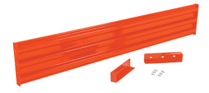 Vestil Steel 3 Ribbed Drop In Style Guard Rail - 101.875 In. Length - Orange