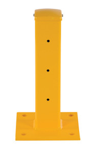 Vestil Steel Rigid Tube Post Drop In - 18 In. For 3 Ribbed Drop In Style Guard Rails - Yellow