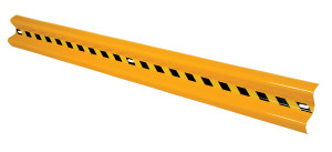 Vestil Steel Straight Guard Rail - 120 In. Length - Yellow
