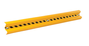 Vestil Steel Straight Guard Rail - 108 In. Length - Yellow