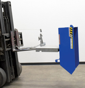Vestil Steel Heavy Duty Low Profile Self Dumping Hopper - 1/4 Cubic Yard 6000 lb - Blue