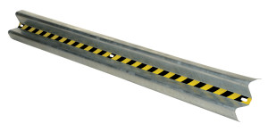 Vestil Galvanized Steel Straight Guard Rail - 144 In. Length - Gray