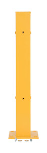 Vestil Steel Bolt On Tubular Guard Rail Post - 2 Ribbed 42 In. Length - Yellow