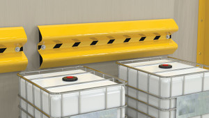 Vestil Steel Guard Rail Wall Mount - 48 In. Length - Yellow