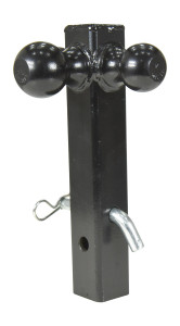 Vestil Steel Three Ball Tow Hitch - 7,500 lb - Black