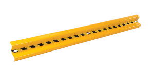 Vestil Steel Straight Guard Rail - 144 In. Length - Yellow
