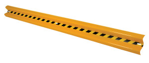 Vestil Steel Straight Guard Rail - 144 In. Length - Yellow