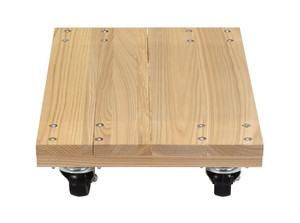 Vestil Hardwood Solid Deck Dolly with Non Marking Casters - 24 In. x 16 In. x 6-3/16 In. 900 lb