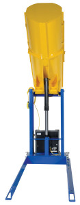 Vestil Steel Stationary Hydraulic Drum Dumper - 48 In. Dump Height 750 lb Blue / - Yellow