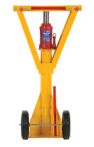 Vestil Steel Hydraulic Beam Trailer Stabilizing Jack - 100,000 lb Static - Yellow