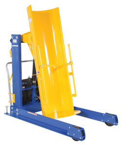 Vestil Steel DC Powered Portable Hydraulic Drum Dumper - 48 In. Dump Height 1,000 lb Blue / - Yellow