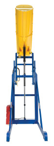 Vestil Steel Portable Lift and Dump Hydraulic Drum Dumper - 116 In Dump Height 1,000 lb Blue / - Yellow