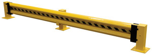 Vestil Steel Drop In Guard Rail - 2 Ribbed 144 In. Length - Yellow
