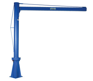 Vestil Steel Multi Station Jib Crane - 120 In. I-Beam 1000 lb - Blue
