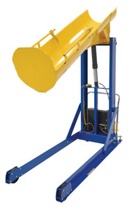 Vestil Steel Portable Hydraulic Drum Dumper - 72 In. Dump Height 1,000 lb Blue / - Yellow