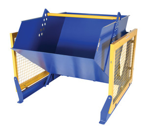 Vestil Steel Electric Hydraulic Box Dumper - 36 In. Dump Height 4,000 lb - Blue