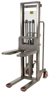 Vestil Stainless Steel Portable Hand Pump Hefti-Lift - 48 In. x 74 In. 800 lb - Silver