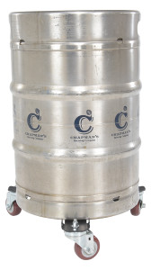 Vestil Steel Keg Transport Skate 18 in x 18 in x - 5 in 200 lb - Black