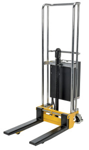 Vestil Steel Portable DC Powered Hefti-Lift - 37 In. x 69 In. 880 lb Silver / - Black