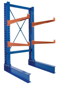 Vestil Steel Heavy Duty Cantilever Rack Kit with - 36 In. Arms 8 Ft. Set 32,000 lb - Blue