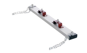 Vestil Steel Forklift Heavy Duty Sweeper Magnet - 48 In. Sweep Width 100 lb - Silver