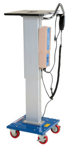 Vestil Steel Linear Actuated Post Table - 16 In. x 16 In. 200 lb Blue / - Silver