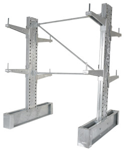 Vestil Steel Heavy Duty Cantilever Rack Kit with - 24 In. Arm Set 86,000 lb - Silver